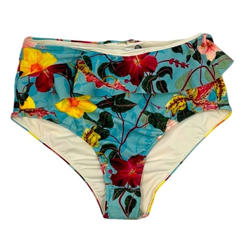 PatBo Hibiscus Ruffle Bikini Bottom Size M